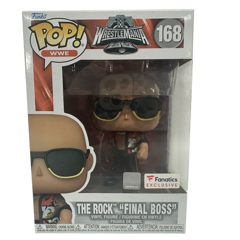WWE Funko Pop The Rock Final Boss #168 Fanatics Exclusive Vinyl Figure 85992